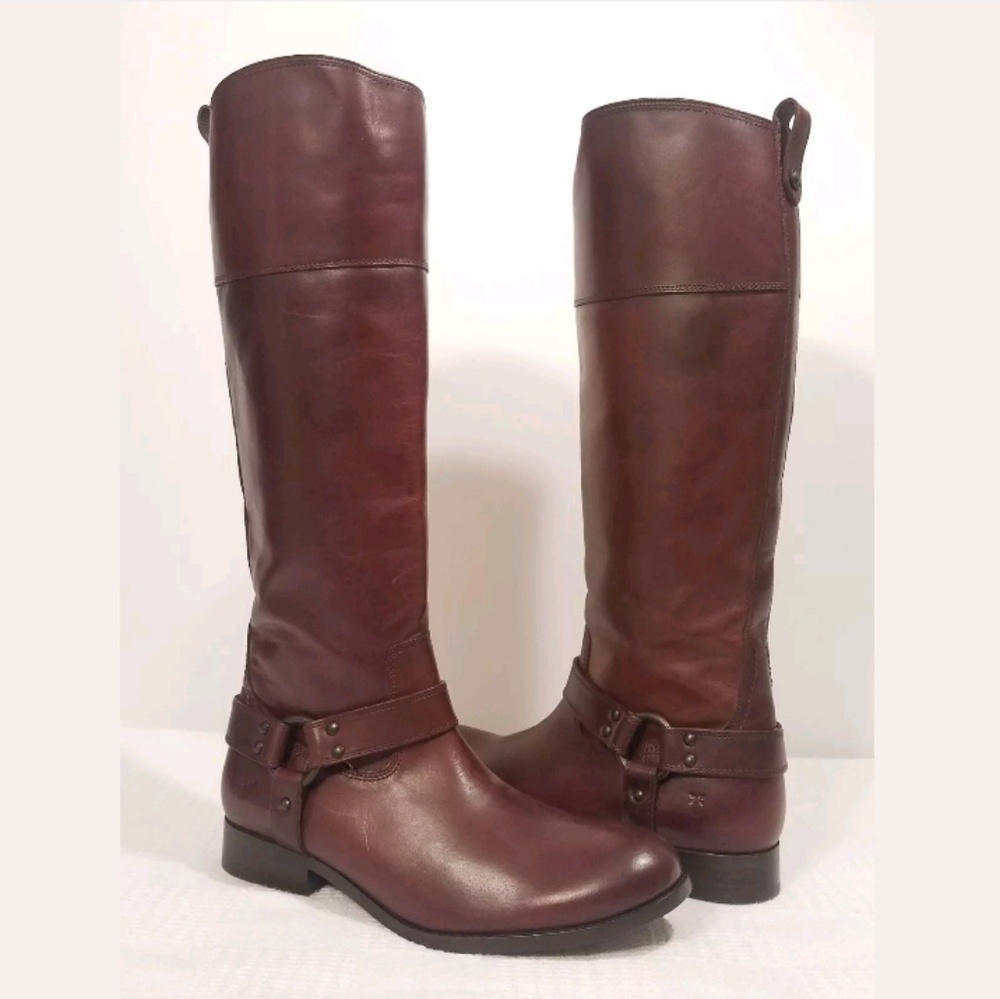 🆕️ FRYE MELISSA HARNESS EXTENDED CALF TALL BOOTS